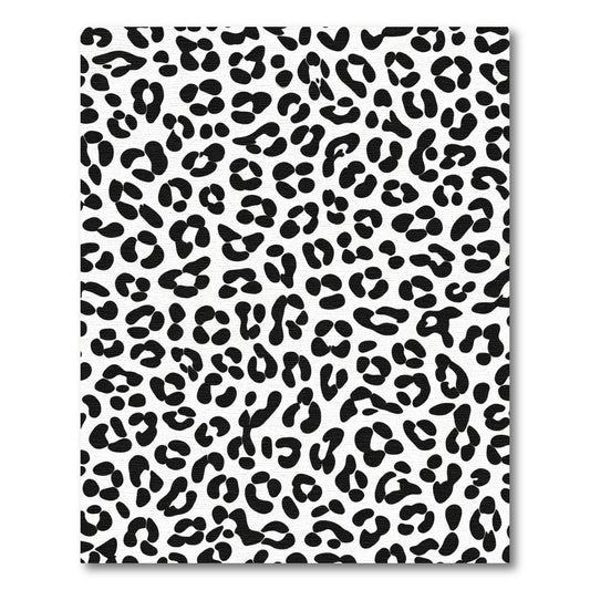 Bold Black Leopard Spots Rug