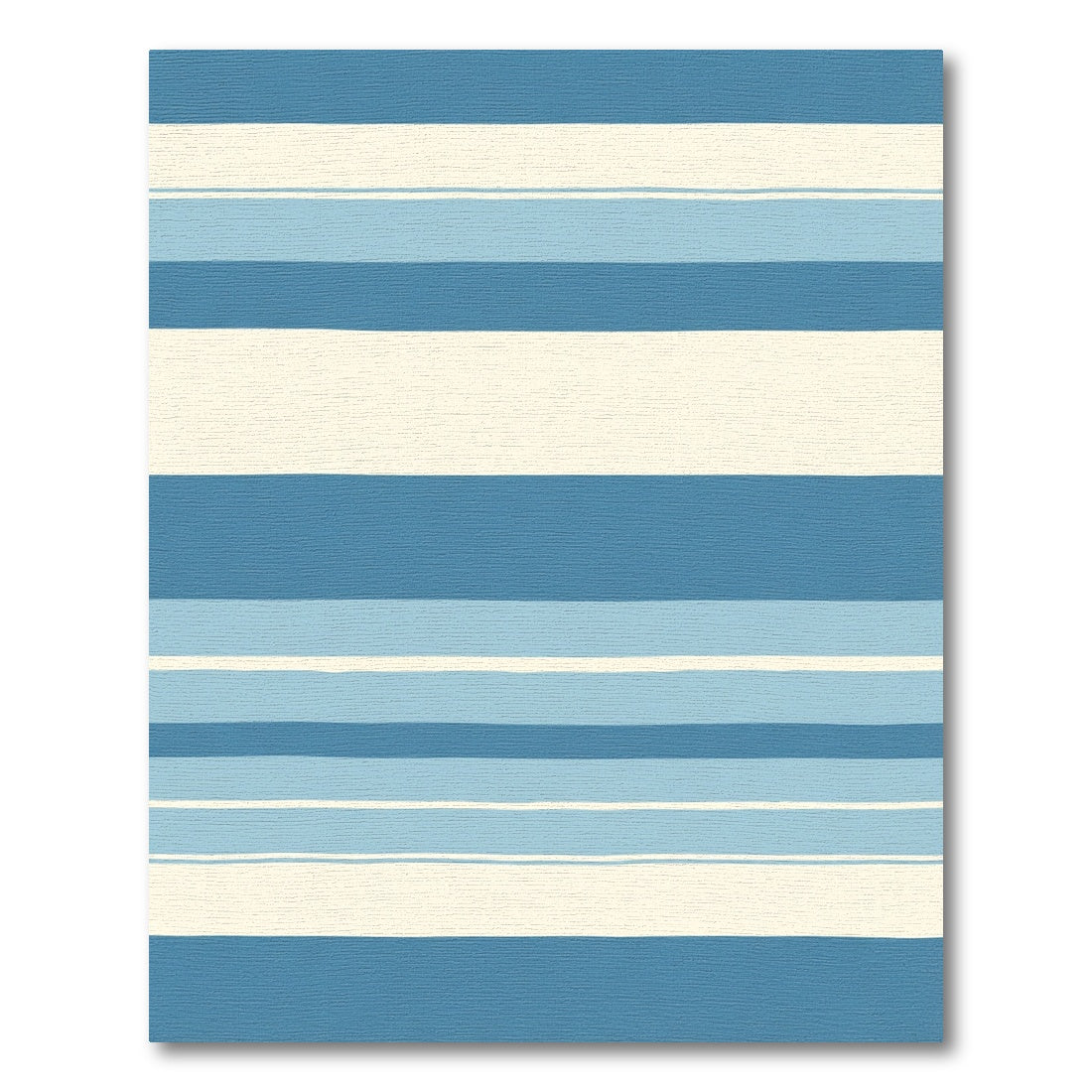 Coastal Blue Stripe Arrangement Rug