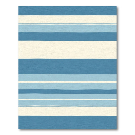 Coastal Blue Stripe Arrangement Rug