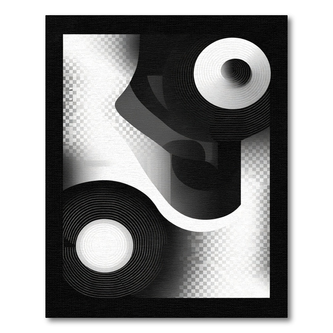 Monochromatic Geometric Circles and Grids Rug