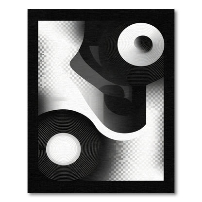 Monochromatic Geometric Circles and Grids Rug