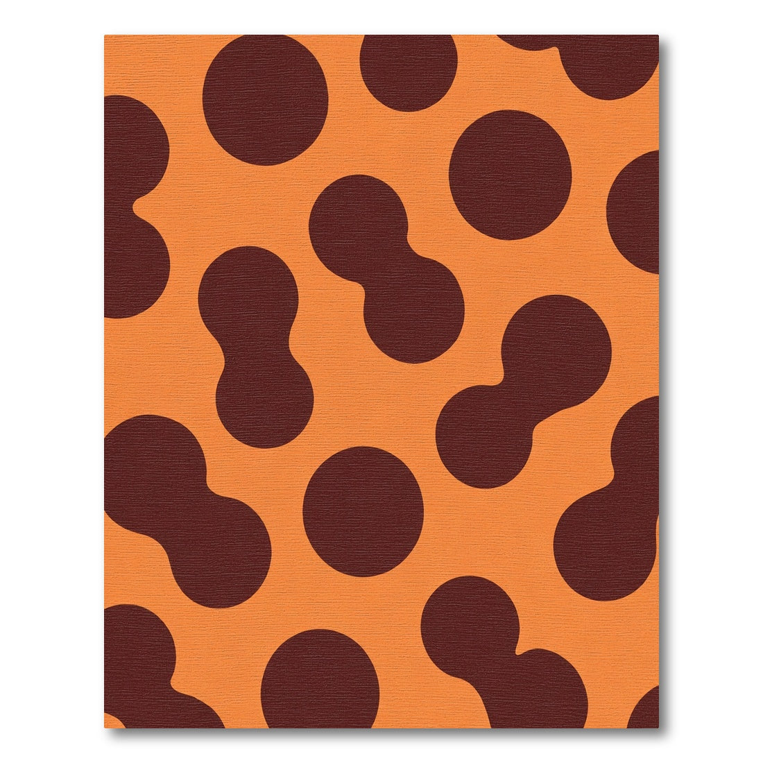 Orange Brown Blob Dots Rug