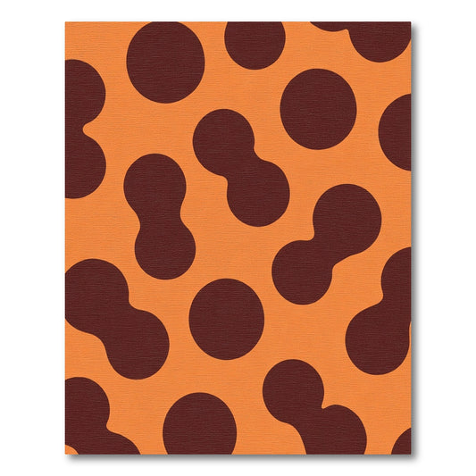 Orange Brown Blob Dots Rug