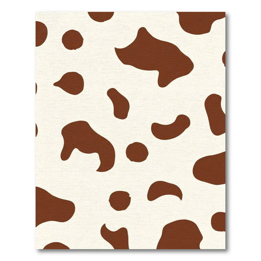 Brown White Cow Spot Accents Rug