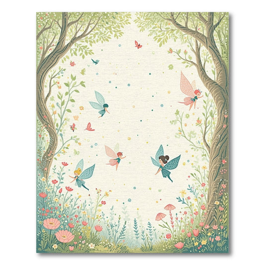 Whimsical Pastel Fairy Forest Rug