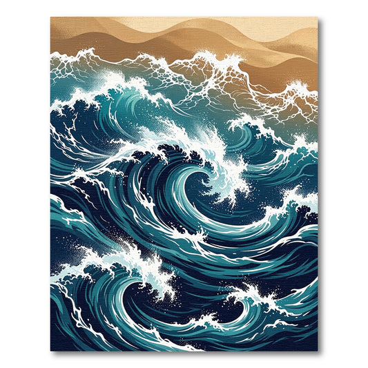 Dynamic Deep Ocean Tidal Wave Rug