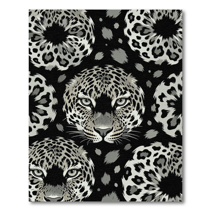 Monochromatic Leopard Spots Full Face Rug
