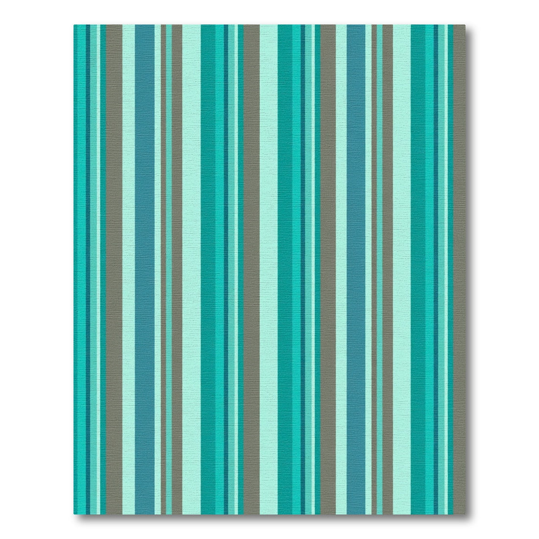 Aqua Teal Gray Vertical Stripe Accents Rug