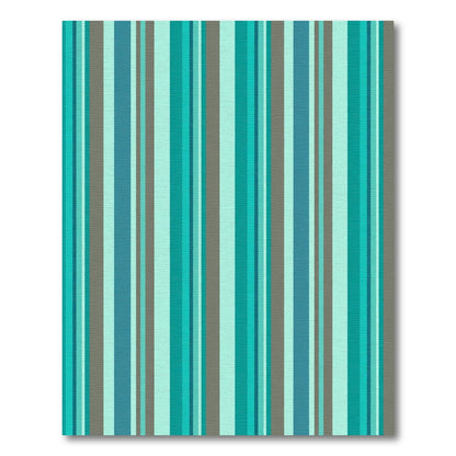 Aqua Teal Gray Vertical Stripe Accents Rug