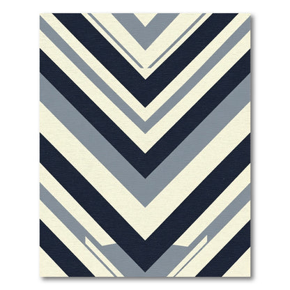 Chevron Stripes Abstract Rug