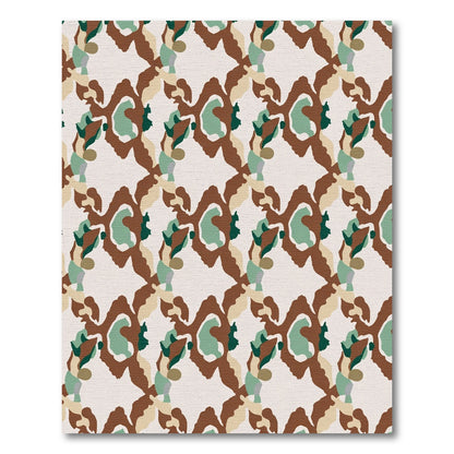 Earthy Tones Irregular Art Rug