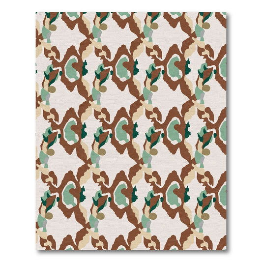 Earthy Tones Irregular Art Rug
