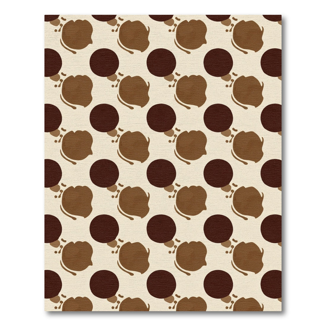Chocolate Truffle Polka Dot Repeat Rug