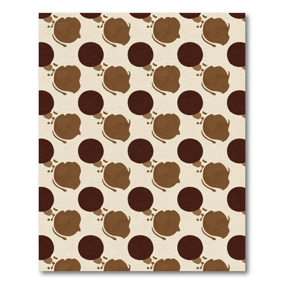 Chocolate Truffle Polka Dot Repeat Rug