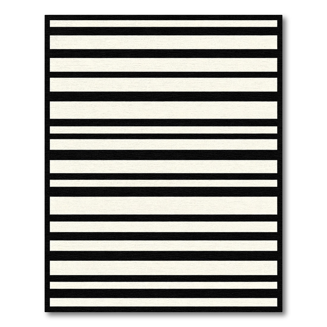 Bold Black and Cream Stripe Rug