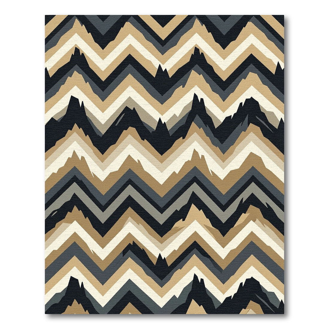 Modern Chevron Earth Tone Textured Rug