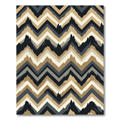 Modern Chevron Earth Tone Textured Rug