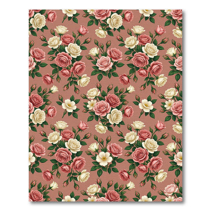 Classic Rose Garden Floral Arrangement Rug