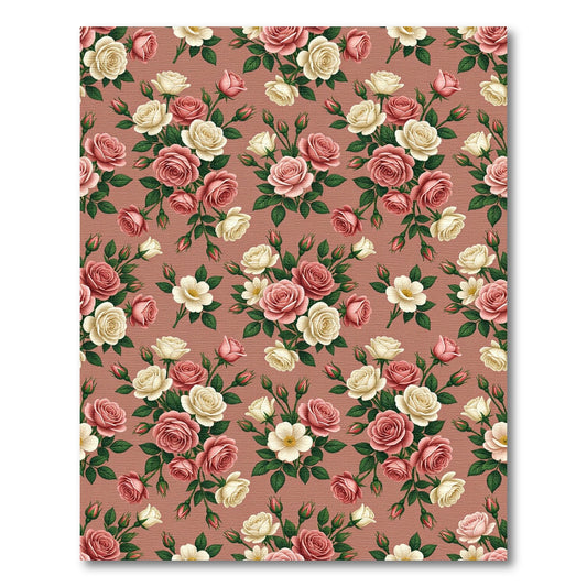 Classic Rose Garden Floral Arrangement Rug