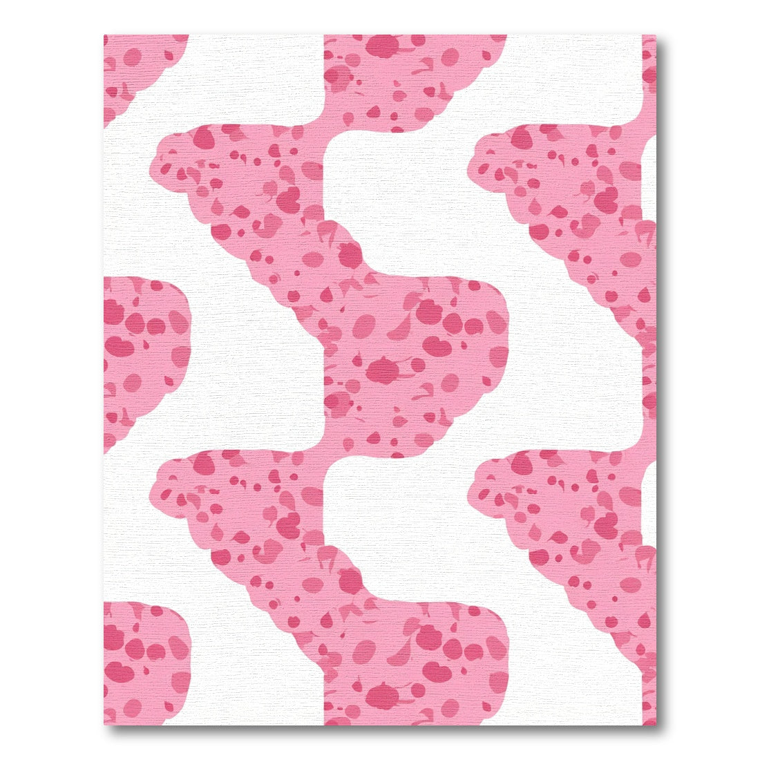 Pink Painted Spots Wave Rug