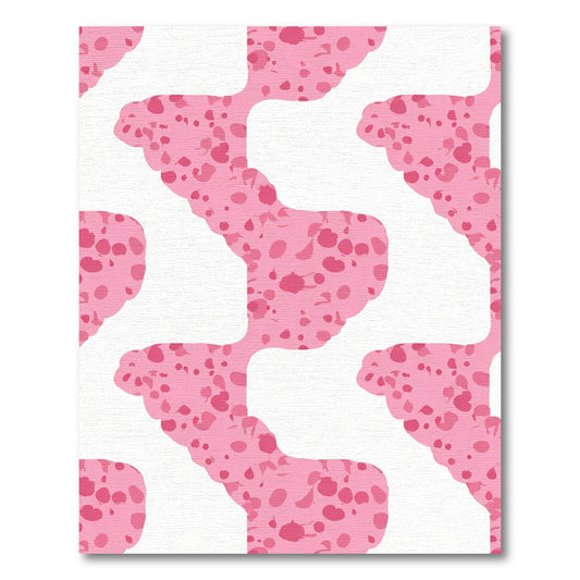 Pink Painted Spots Wave Rug