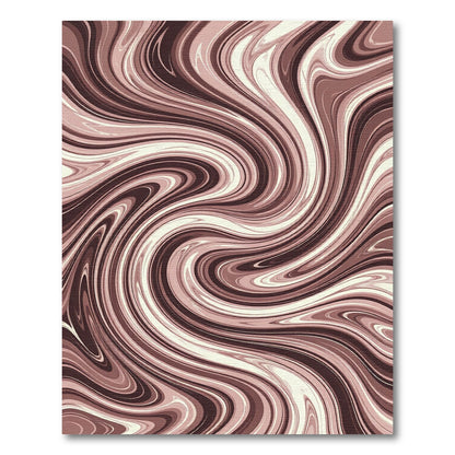 Earthy Pink Swirl Marble Rug