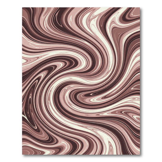 Earthy Pink Swirl Marble Rug