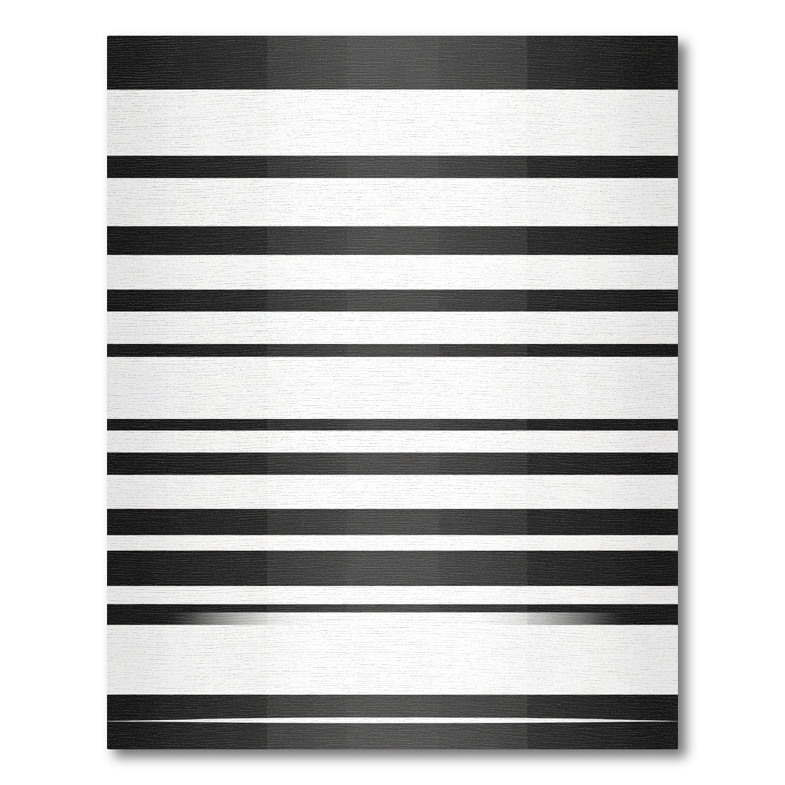 Bold Monochrome Horizontal Bands Rug