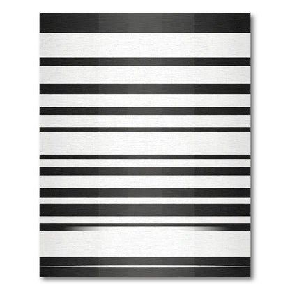 Bold Monochrome Horizontal Bands Rug