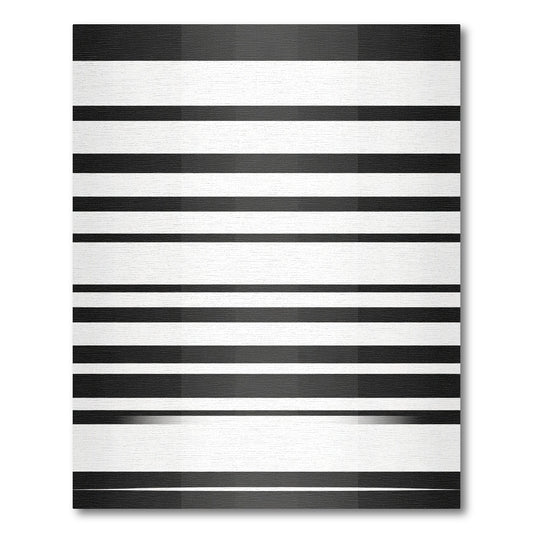 Bold Monochrome Horizontal Bands Rug