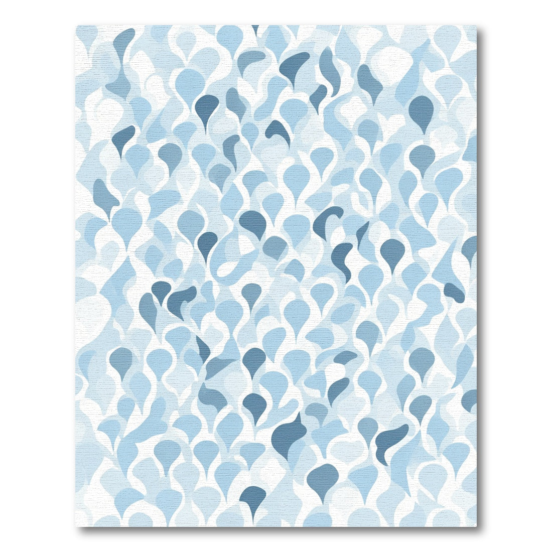 Soft Blue Drop Cascade Rug