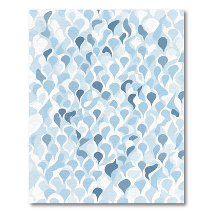 Soft Blue Drop Cascade Rug