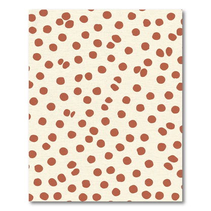 Cream Rustic Polka Dot Scatter Rug