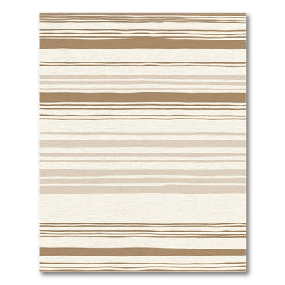 Earthy Tone Hand Drawn Stripe Rug