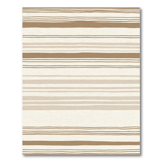Earthy Tone Hand Drawn Stripe Rug