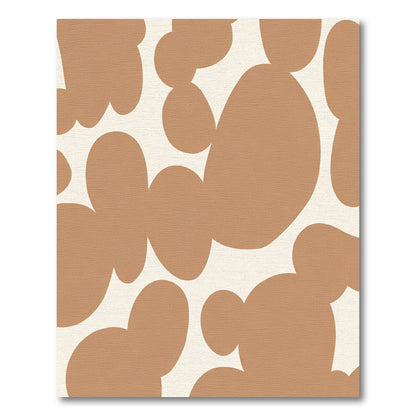 Brown Abstract Cloud Organic Shape Rug