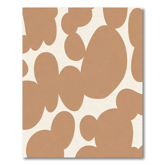 Brown Abstract Cloud Organic Shape Rug