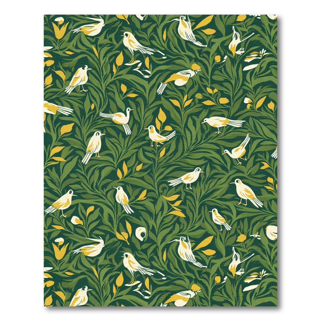 Vintage Bird And Leaf Medallion Rug