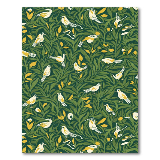 Vintage Bird And Leaf Medallion Rug