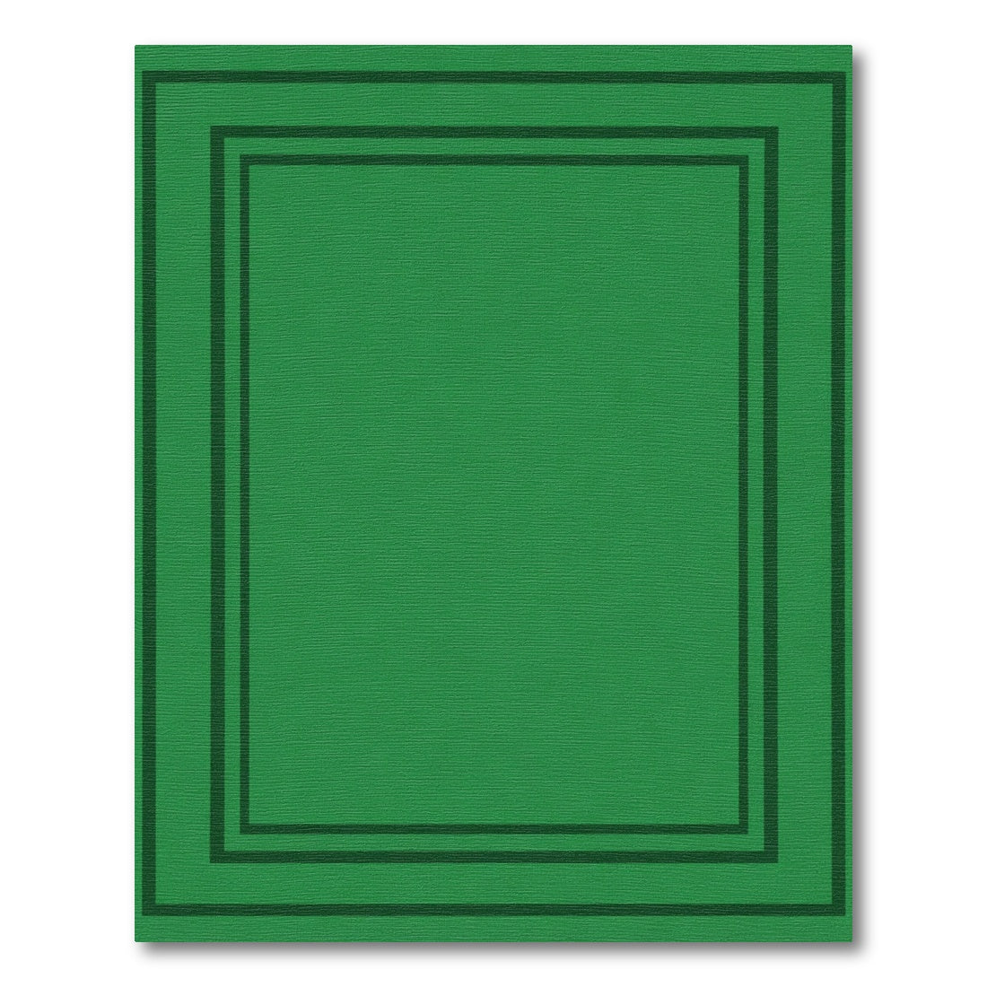 Deep Emerald Green Border Framing Rug