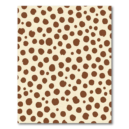 Chocolate Brown Stippled Dot Art Rug