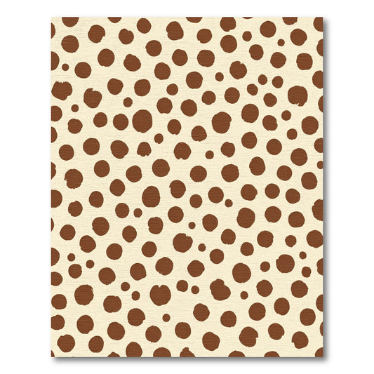 Chocolate Brown Stippled Dot Art Rug