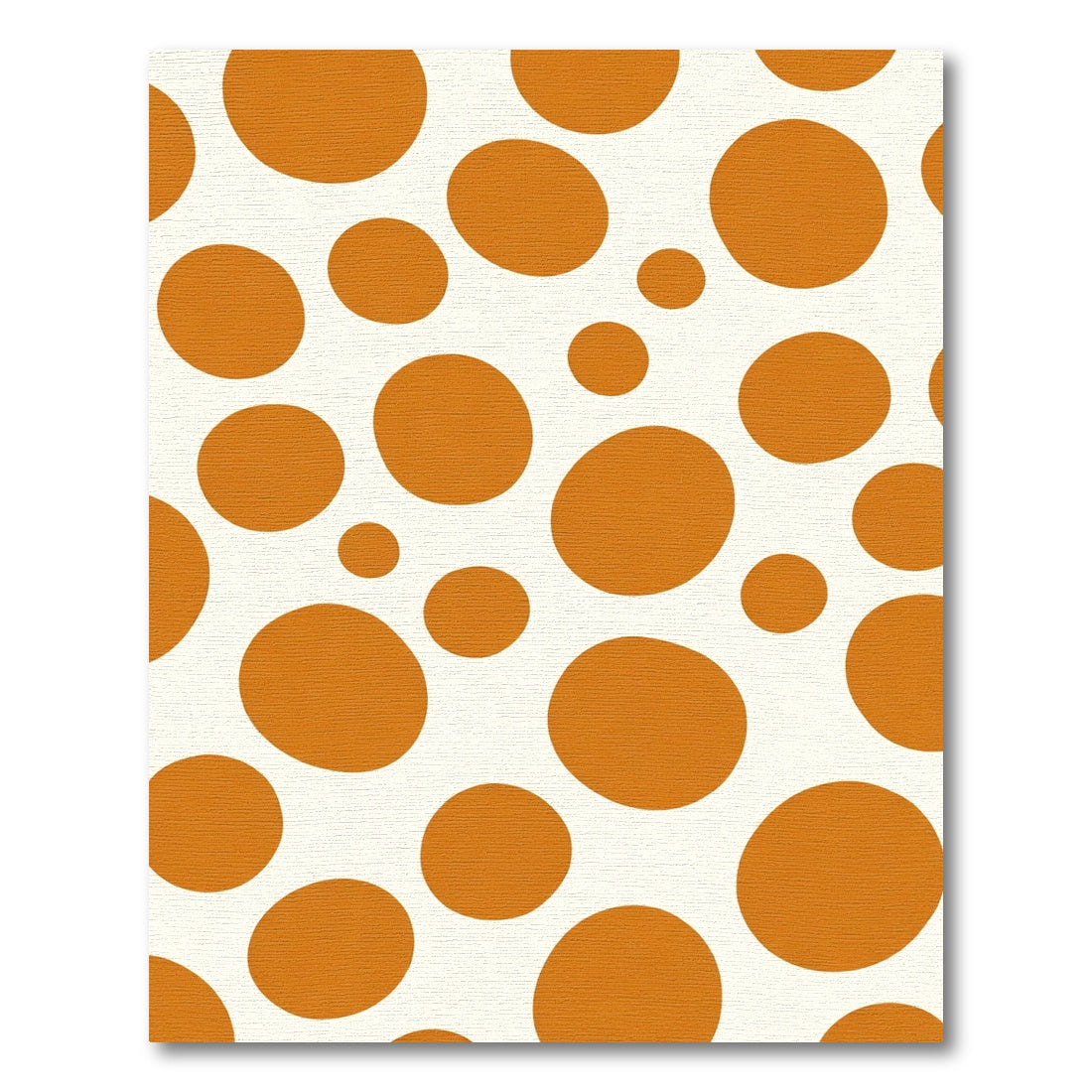 Orange Ochre Polka Dot Rug