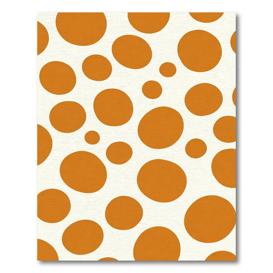 Orange Ochre Polka Dot Rug