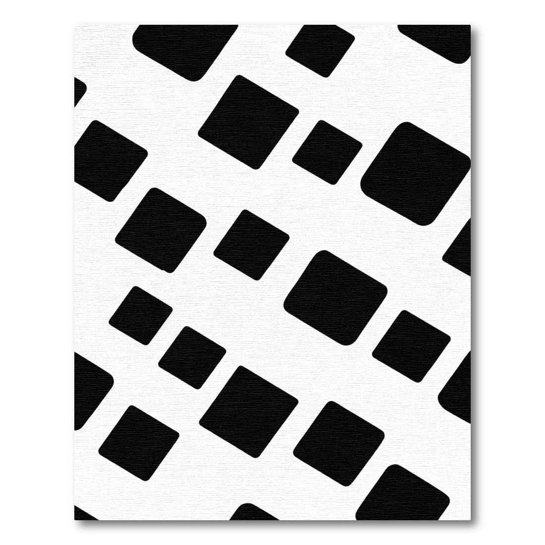 Black Rhombus Grid Scatter Rug
