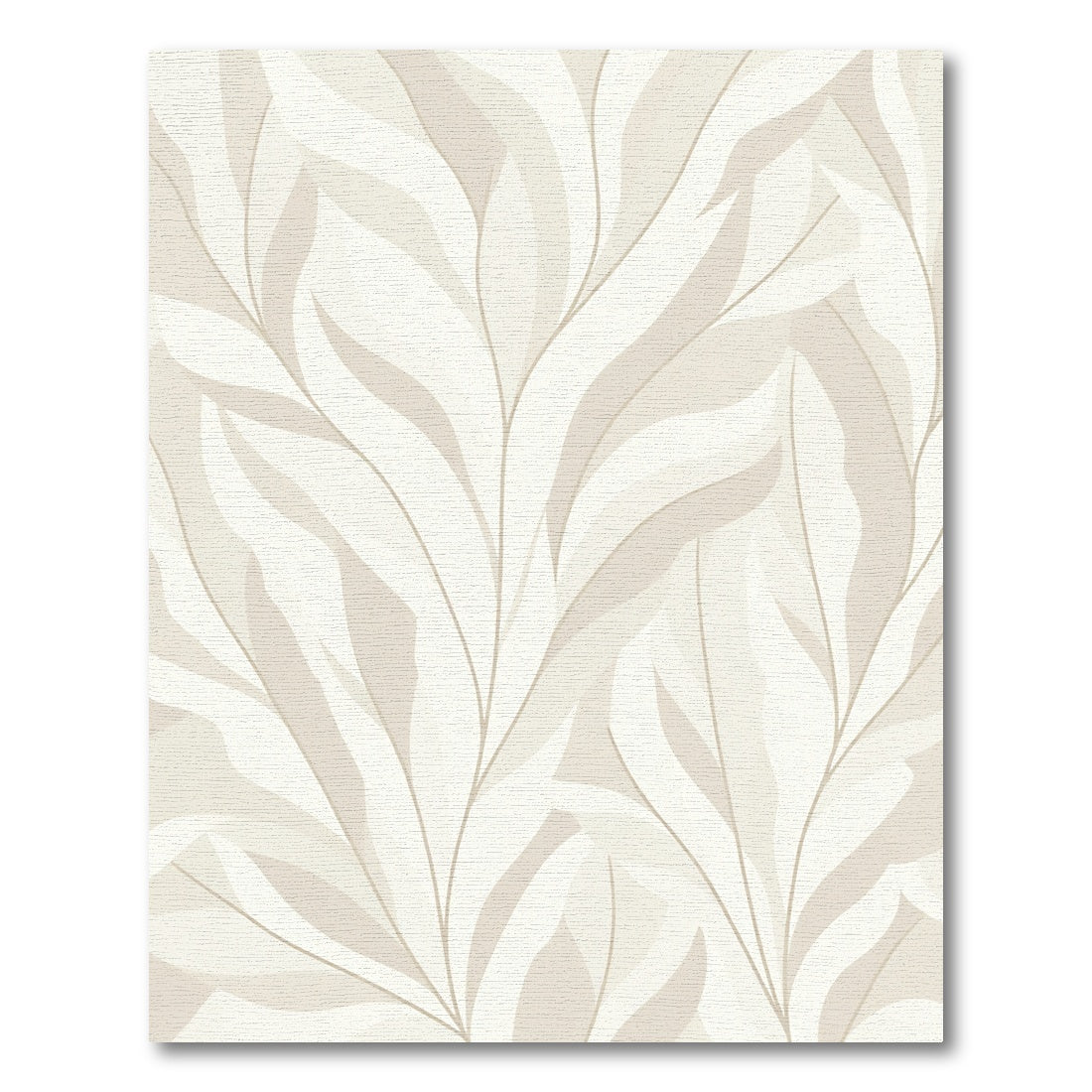 Neutral Beige Woven Leaf Branches Rug
