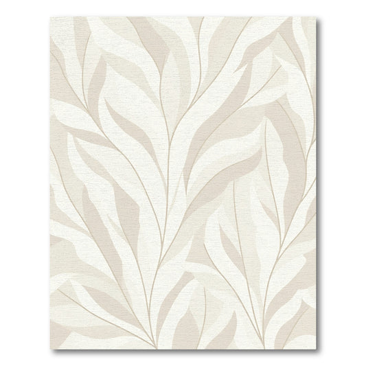 Neutral Beige Woven Leaf Branches Rug