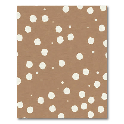 Warm Beige Polka Dot Scatter Rug