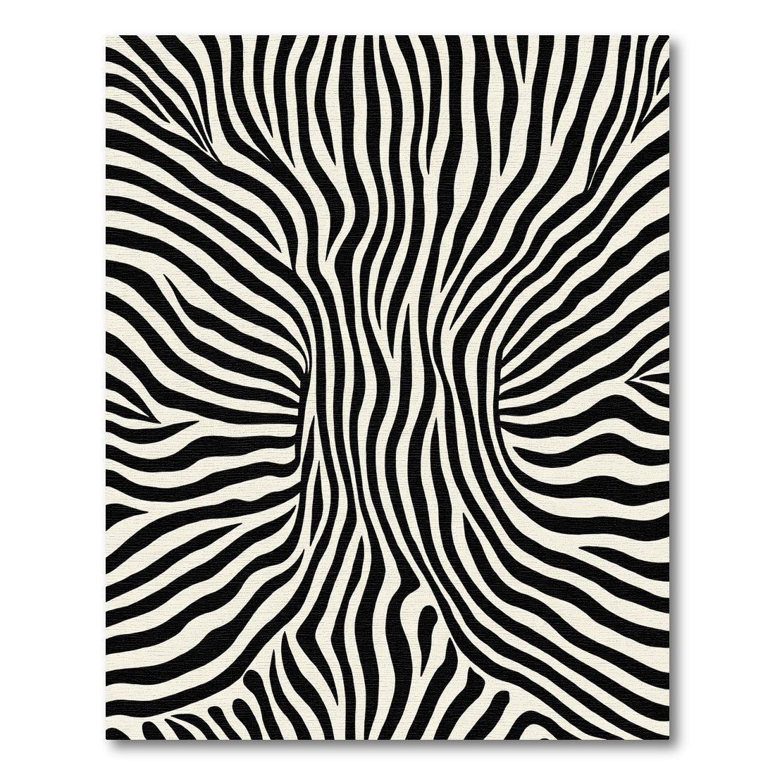 Black and White Zebra Stripe Rug