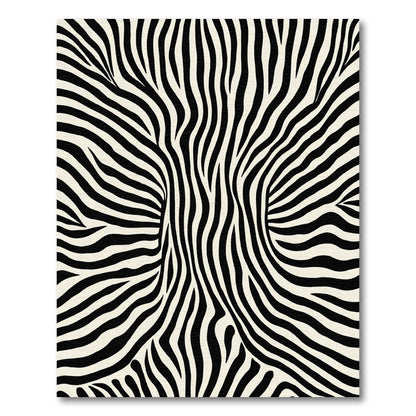 Black and White Zebra Stripe Rug